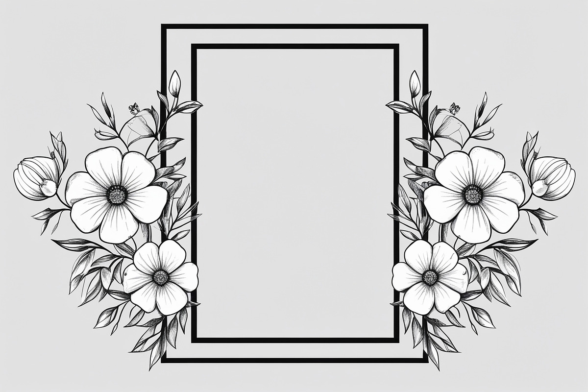 Elegant Floral Frame Bundle, an Illustration by Creativeshirt (Photo 9 of 9)