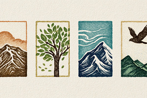 Natures art: mountains, trees, a Photo by Beautiful things