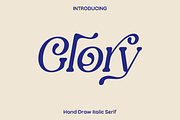 Glory - Hand Draw Italic Serif, a Serif Font by Luna Shop (Thumbnail 1 of 8)