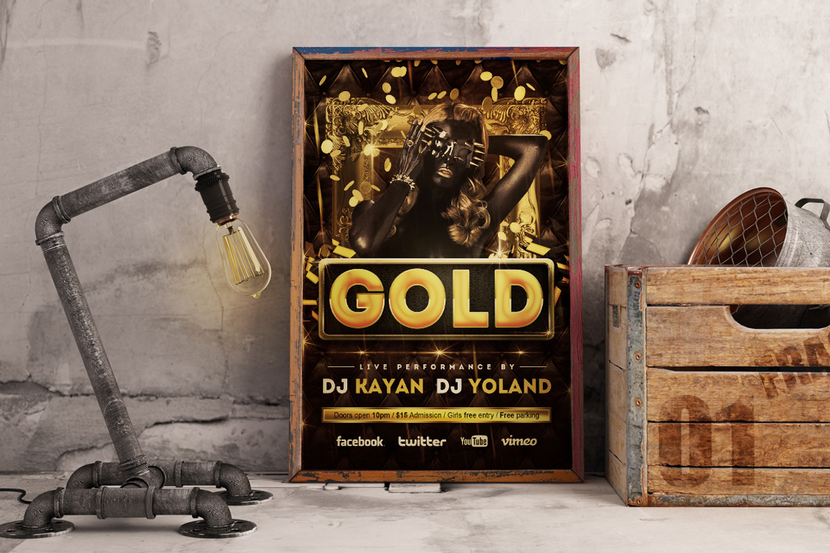 Gold - Flyer / Poster, a Flyer Template by VectorMedia (Photo 8 of 8)