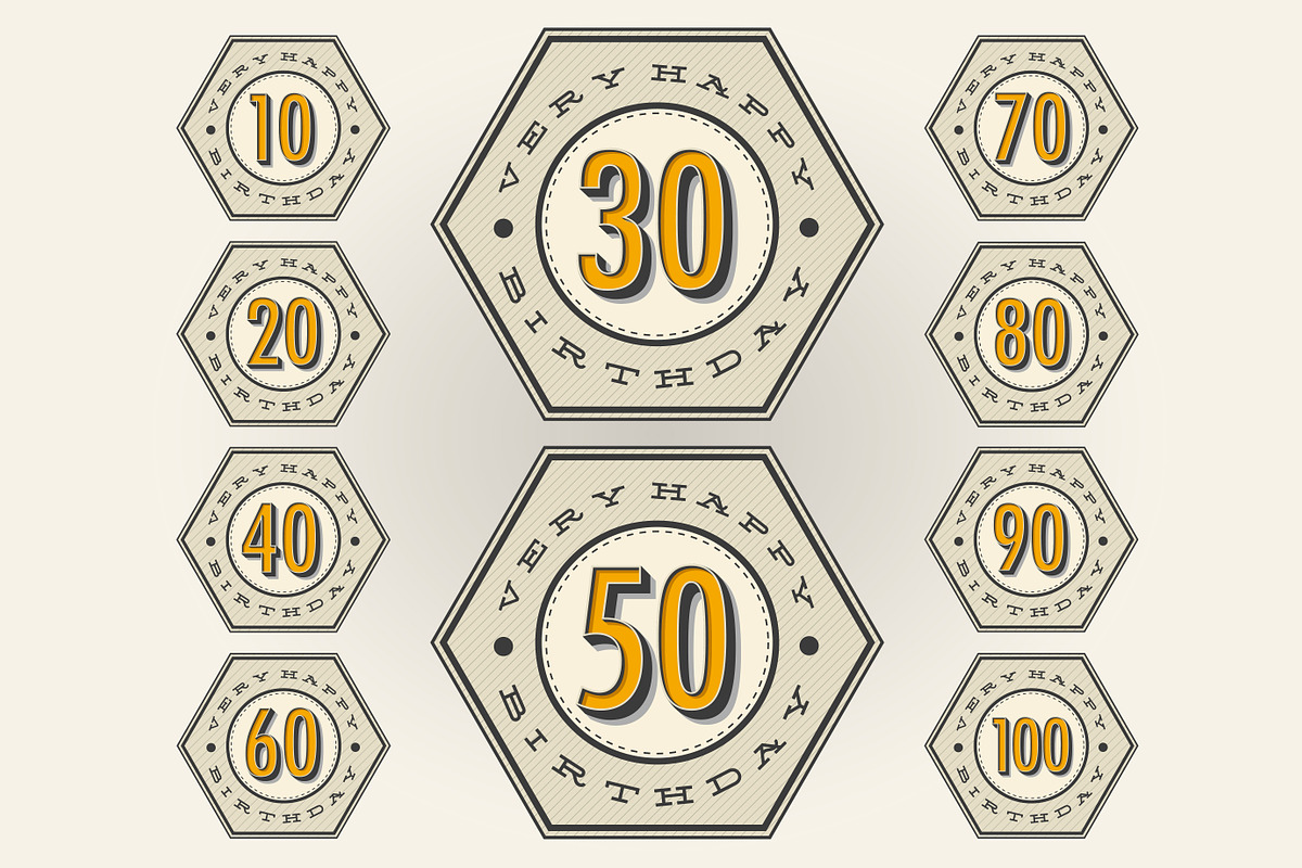 Happy Birthday, a Card Template by Vector Maker