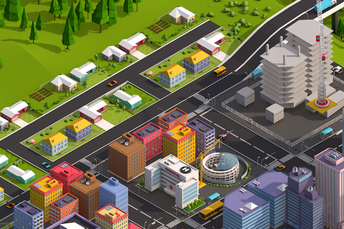 Low Poly Megapolis Premium Pack, an Architecture 3D Model by Anton Moek (Photo 7 of 14)