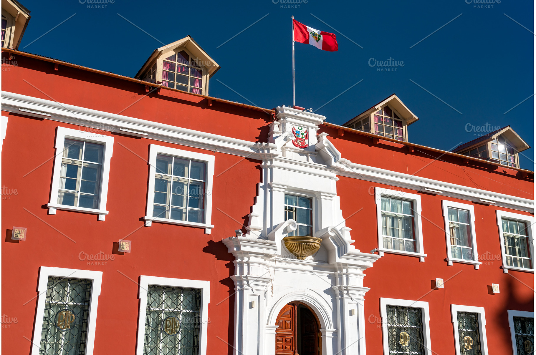 Buildings in the centre of Puno in, an Architecture Photo by Leonid Andronov