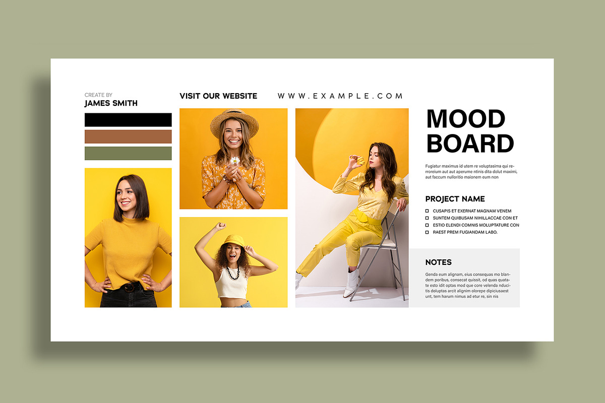 Modern Fashion Mood Board Template, an UI Kit Template by MightyDesign (Photo 4 of 8)