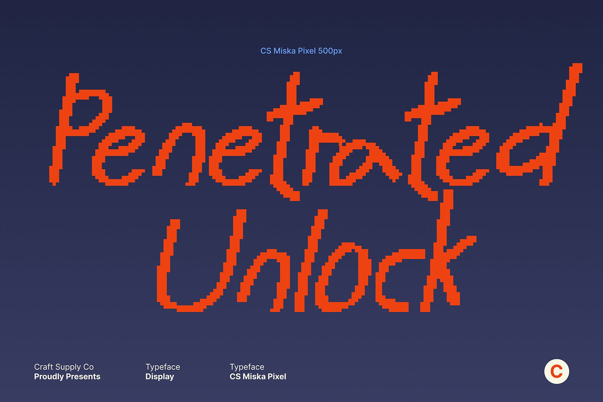 CS Miska Pixel, a Handwritten Font by Craft Supply Co. (Photo 2 of 8)