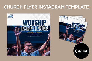 Church Flyer Canva Template, a Social Media Template by Sipi_Graphics