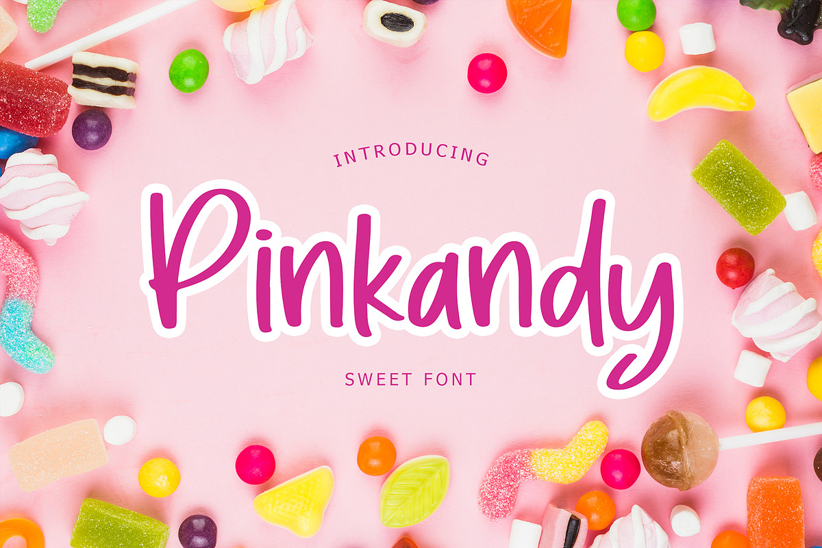 Pinkandy Sweet Kids Display Font, a Font by Giant Design (Photo 1 of 10)