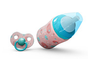Baby Bottle and Pacifier Vol2 Mockup, a Product Mockup by PixelMockup (Thumbnail 13 of 17)