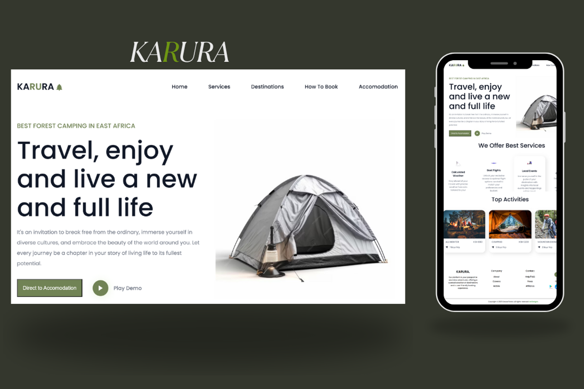 Karura–Camping Website Template, a Landing Page Template by NomaTemplates (Photo 2 of 13)