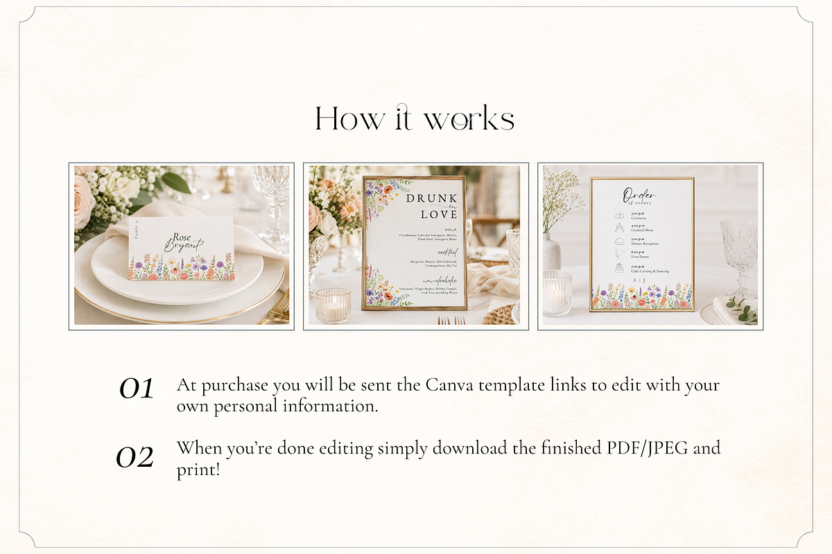 Floral Wedding Bundle for Canva, a Stationery Template by Matisse Studio (Photo 9 of 9)