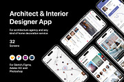 Architect & Interior Designer App, an UI Kit Template by flr.24 (Thumbnail 1 of 2)
