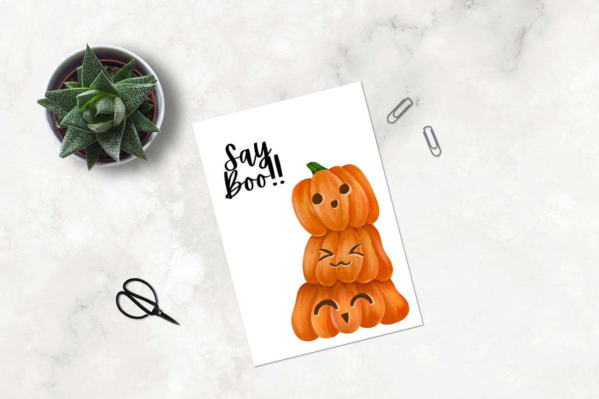 Halloween pumpkin watercolor clipart, an Illustration by AkiraVilla (Photo 8 of 10)