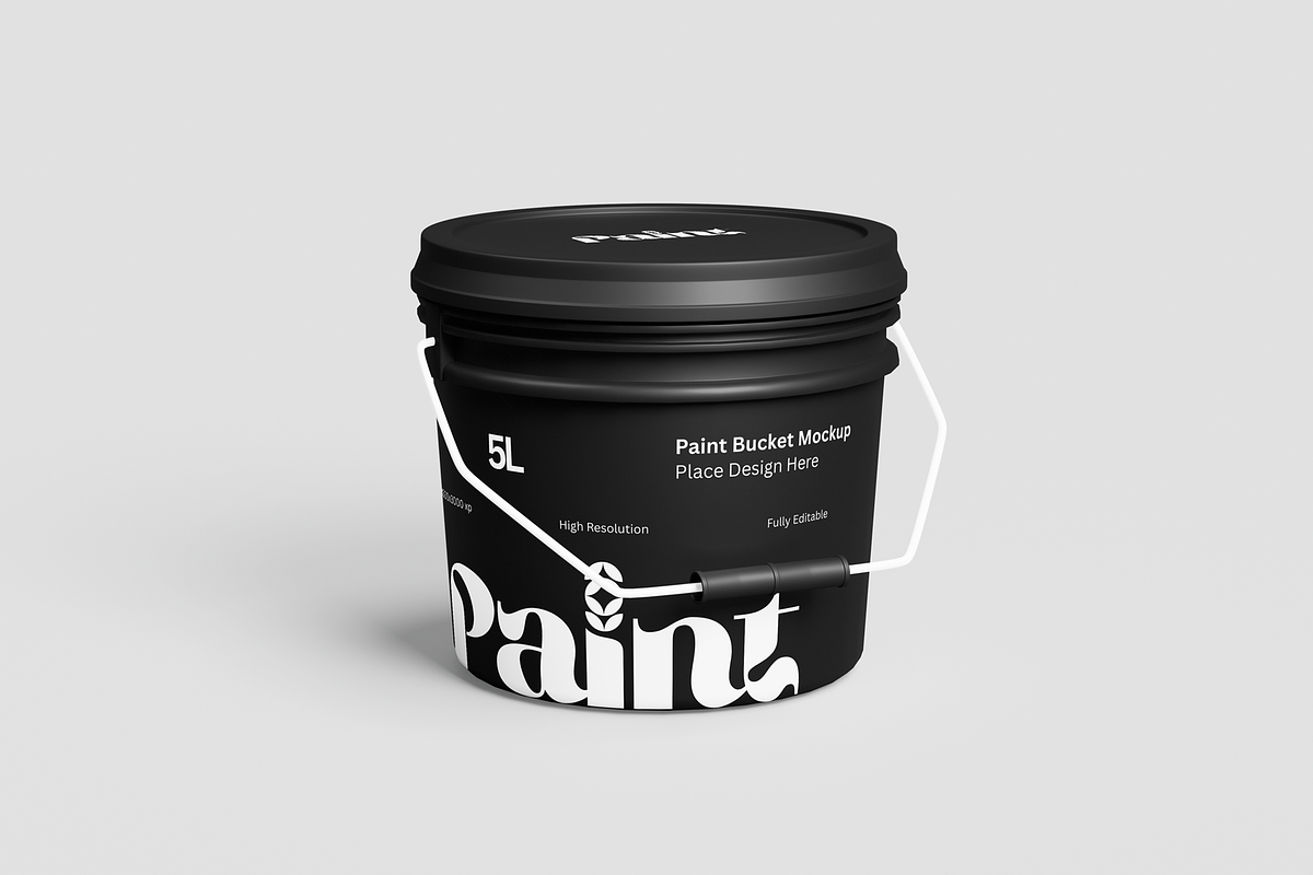Paint Bucket Mockup, a Packaging Mockup by DSNA Mockup (Photo 3 of 5)