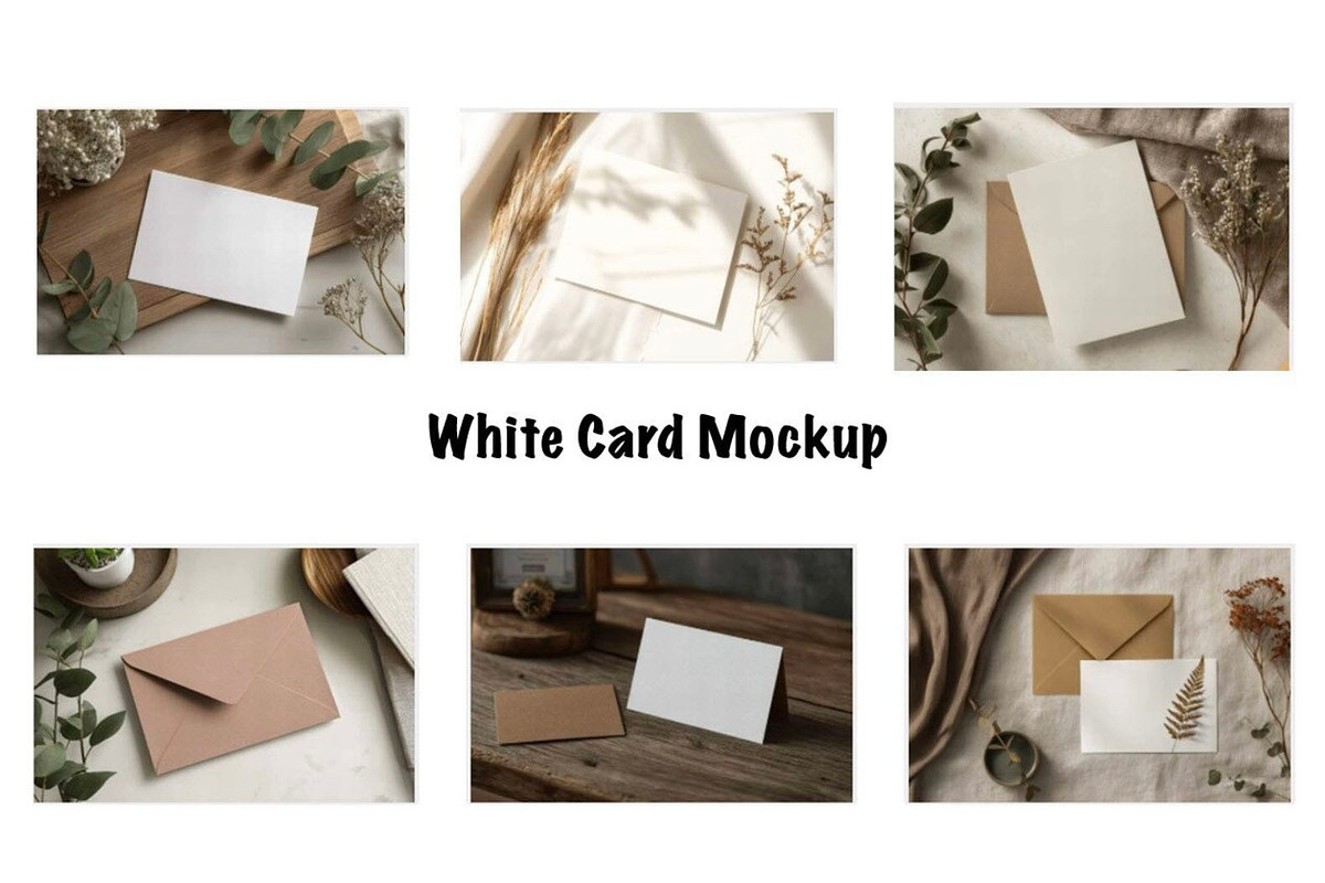 White Card Mockup Bundle, a Mockup by VetalStock (Photo 1 of 3)