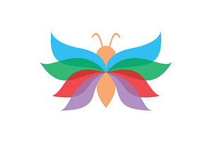 Colorful Butterfly Logo