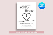 Minimalist Wedding Invitation Canva, an Invitation Template by M9 Design (Thumbnail 2 of 5)