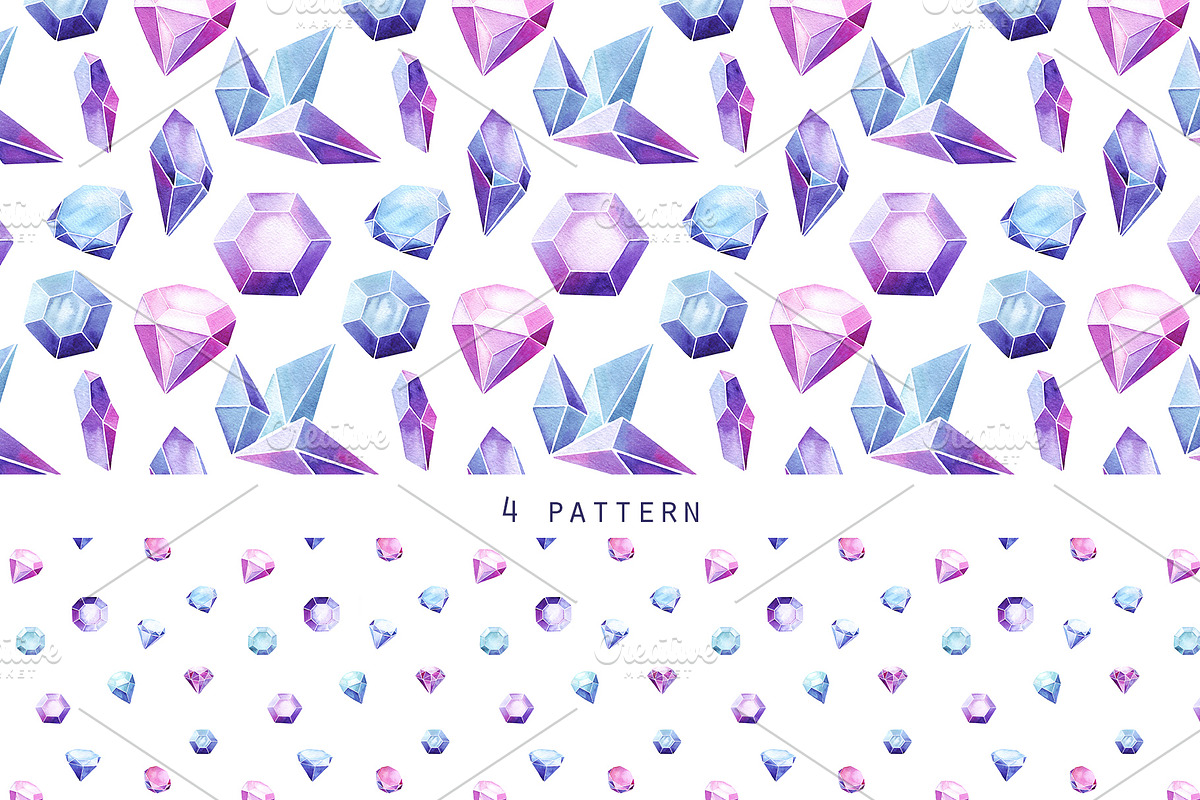 watercolor crystals, an Object Graphic by YuliaBiser (Photo 4 of 4)