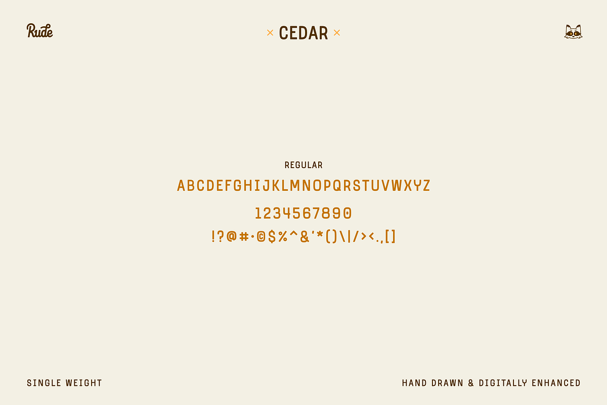 Cedar Display Font, a Sans Serif Font by bryrude (Photo 4 of 5)