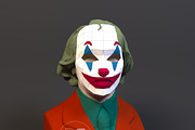 DIY Joker Mask 3D model template, an Object Graphic by PolyFish (Thumbnail 1 of 4)