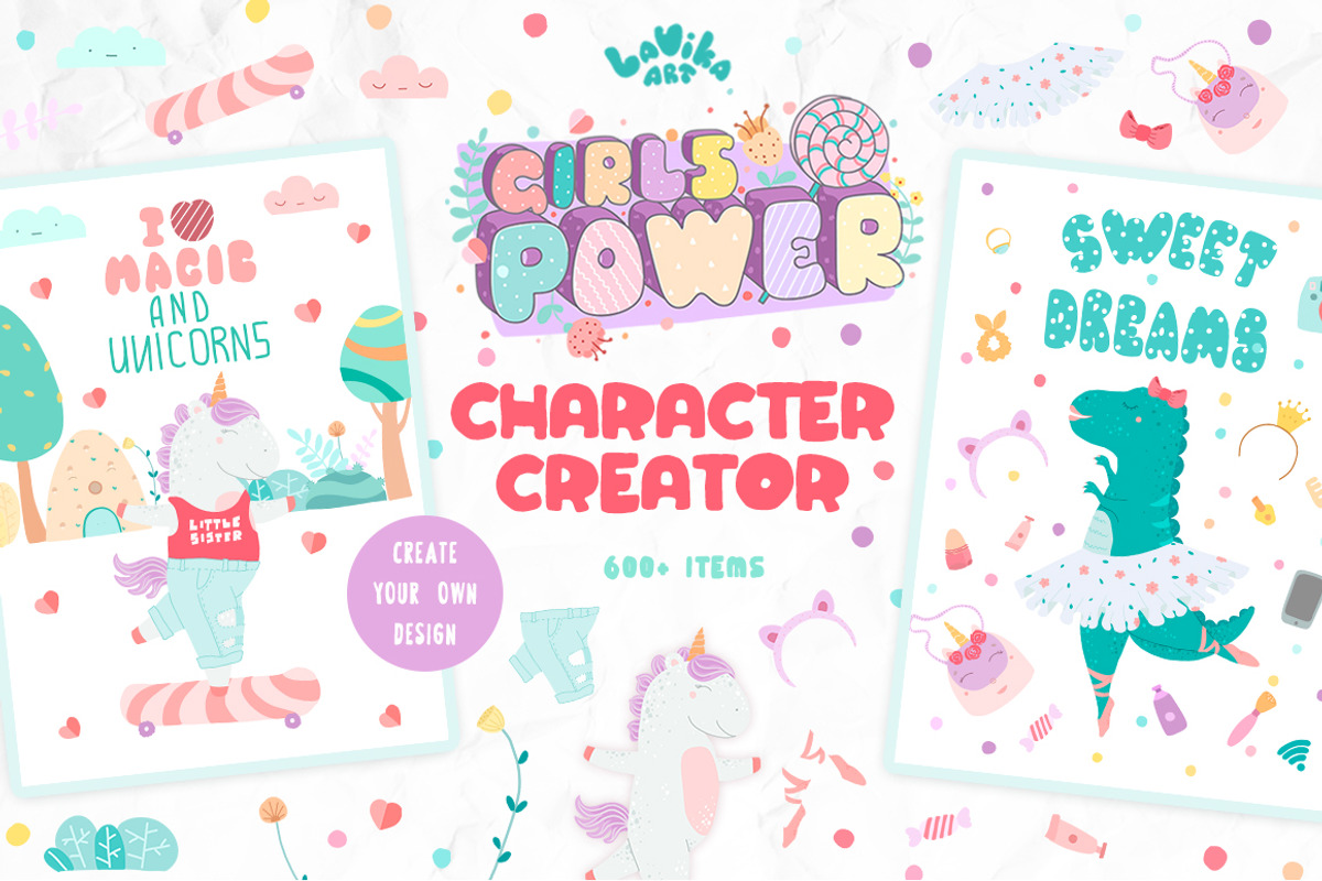 Girls power - character creator, a Person Illustration by LaVika (Photo 1 of 21)