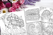 Alien Wildlife Coloring Pages Bundle, a Brochure Template by LA Design (Thumbnail 7 of 10)