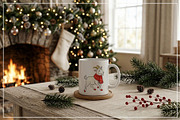 Retro Christmas Clipart Vector Set, an Animal Illustration by ilonitta (Thumbnail 9 of 12)