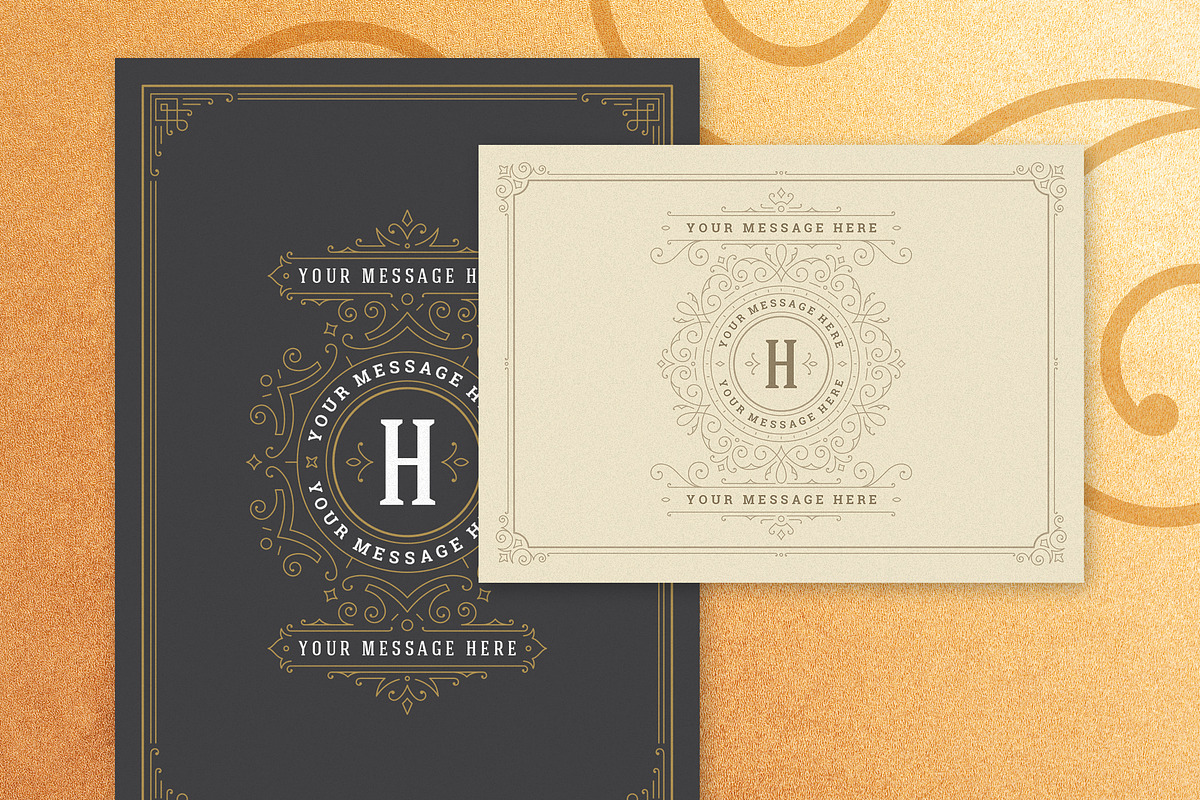 10 Vintage Ornament Invitations, an Invitation Template by Vasya Kobelev (Photo 4 of 10)