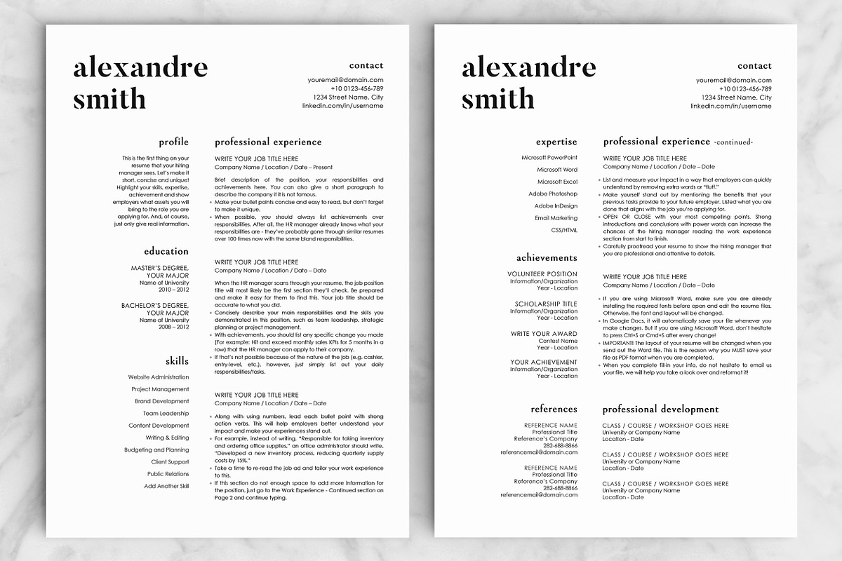 Resume/CV - The Smith, a Resume Template by CreativeLandStudio (Photo 4 of 7)