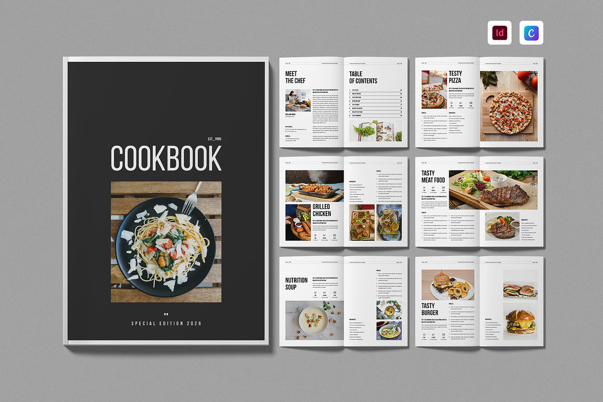 Cookbook Recipe Book Template, a Brochure Template by Work-Envance (Photo 1 of 8)