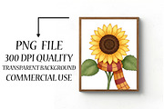 Vintage Sunflowers Autumn Clipart, an Illustration by Libby Wishes (Thumbnail 4 of 11)