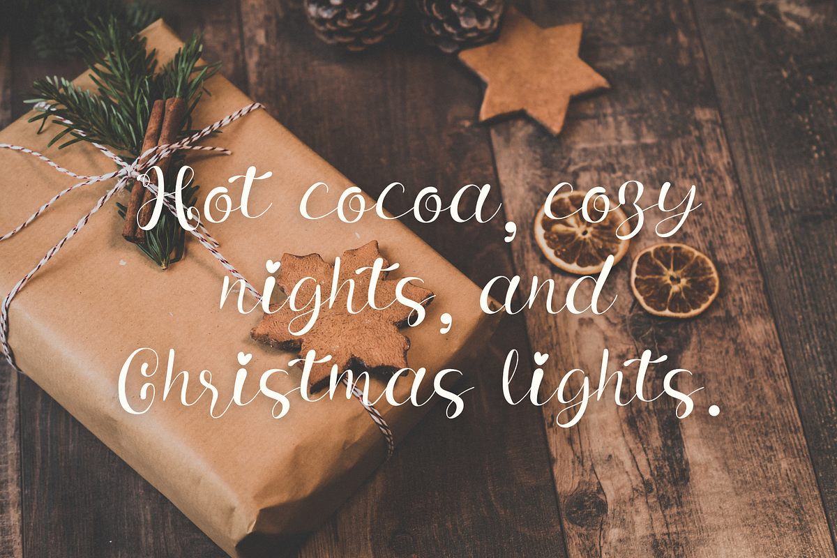 Joyful Christmas is Christmas font, a Script Font by Brown Cupple (Photo 3 of 12)