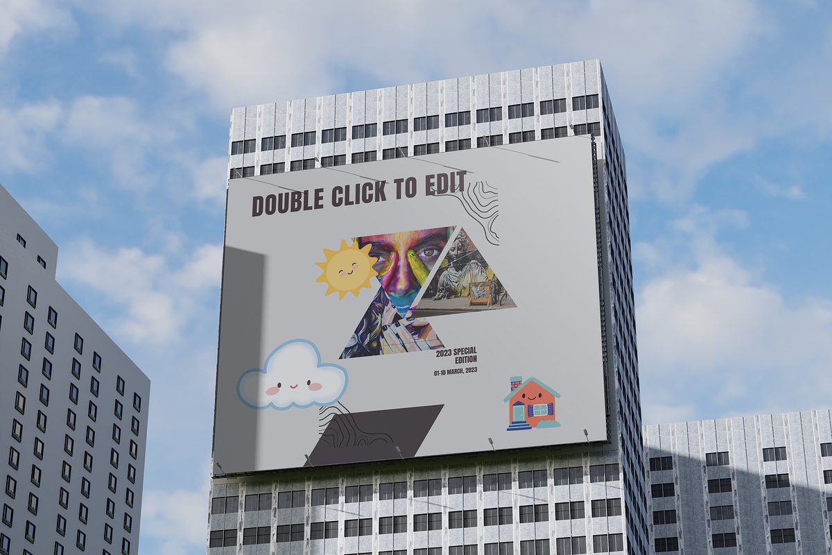 Billboard On Building Mockup, an Advertising Mockup by GearShift (Photo 2 of 4)