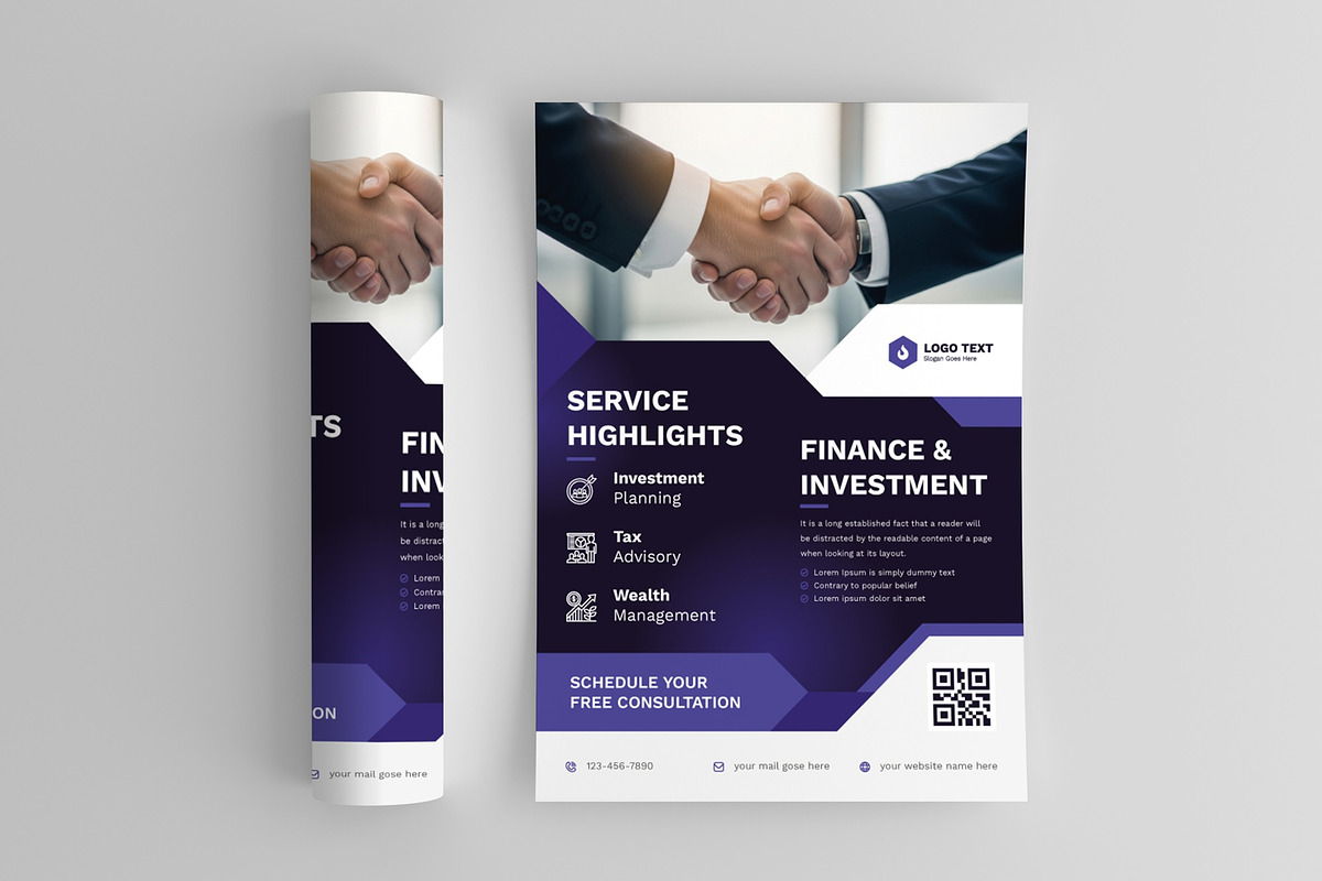 Finance & Investment Flyer Template, a Flyer Template by zahidhossainalif (Photo 3 of 5)
