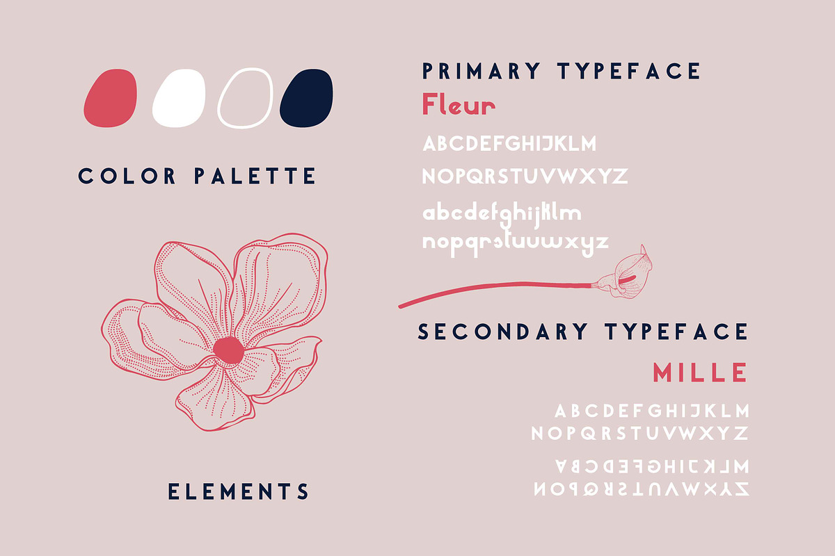 Mille Fleur | Sans Serif Font Duo preview 4