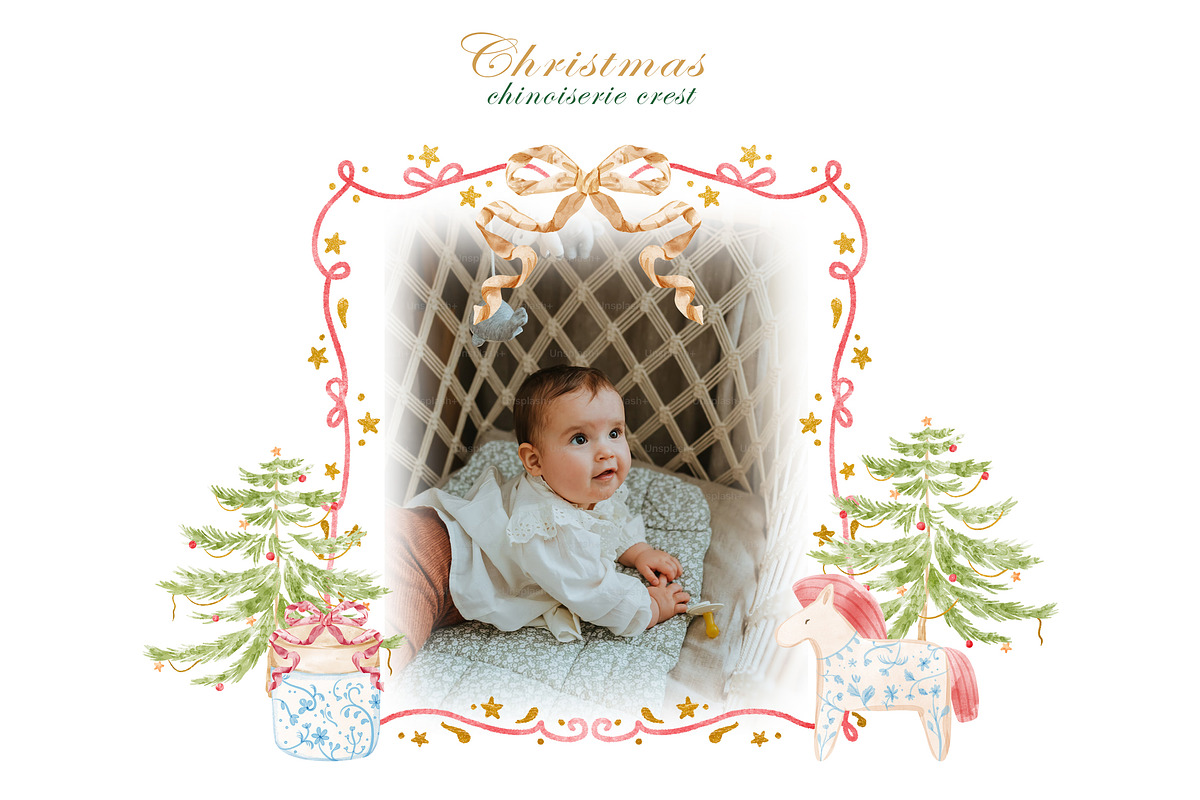 Christmas Chinoiserie Crest, an Illustration by TheHappyGiftArt (Photo 5 of 10)