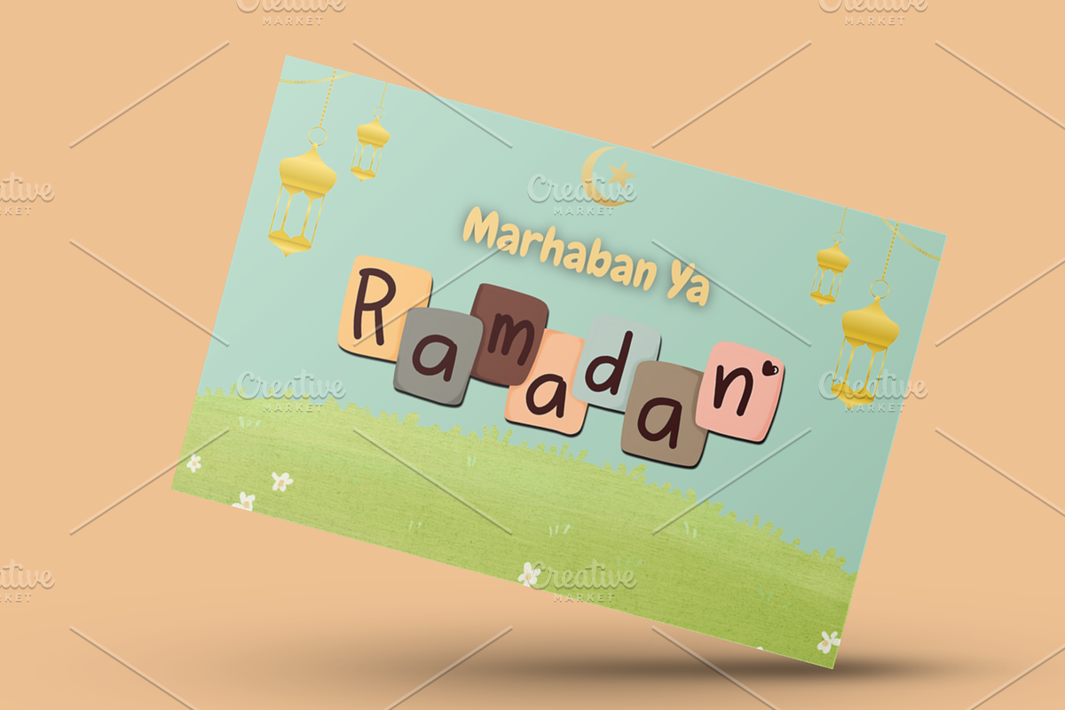 Printable Ramadan Greeting Cards, a Card Template by DesignTreasureID (Photo 4 of 9)