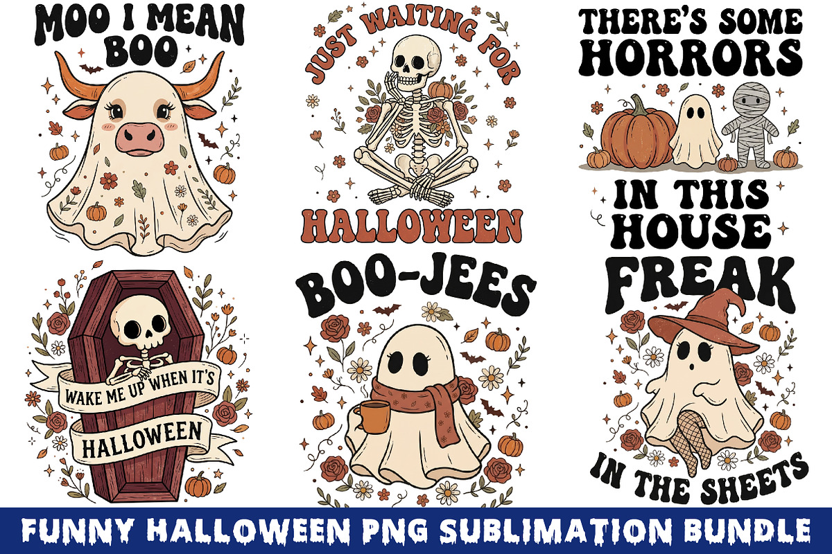Funny Halloween PNG Sublimation, a Work Illustration by CraftArtStudio (Photo 1 of 4)