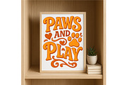 Paws and Play Retro Pet Lover Print, a Background Graphic by LaseredNinja (Thumbnail 4 of 7)