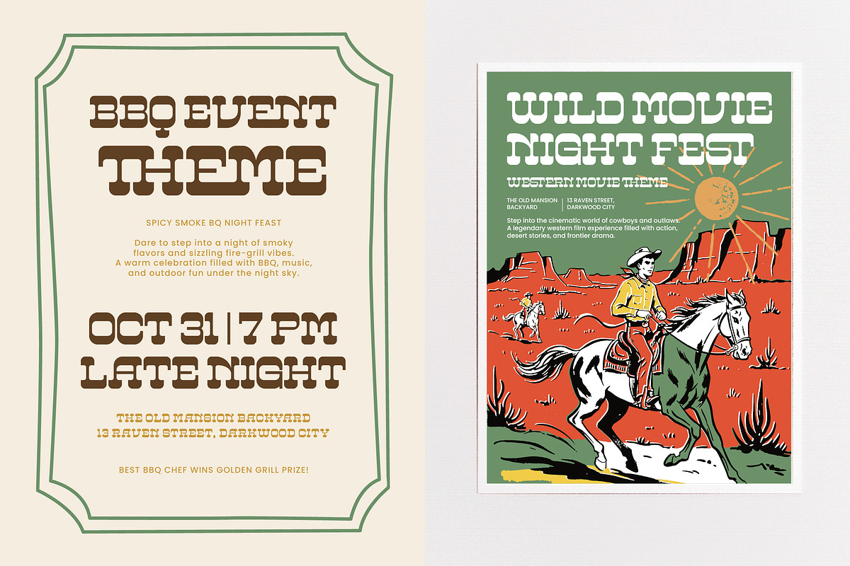Westburth Western Display Font, a Slab Serif Font by timelesstype.co (Photo 3 of 15)