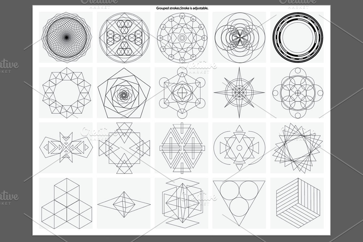 20 Geometric Shapes, an Illustration by Flavor Graphics (Photo 3 of 3)