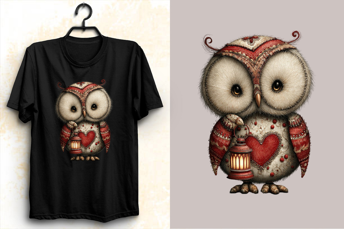 Whimsical Valentines Owls Clipart B, an Illustration by SVGArt (Photo 3 of 8)