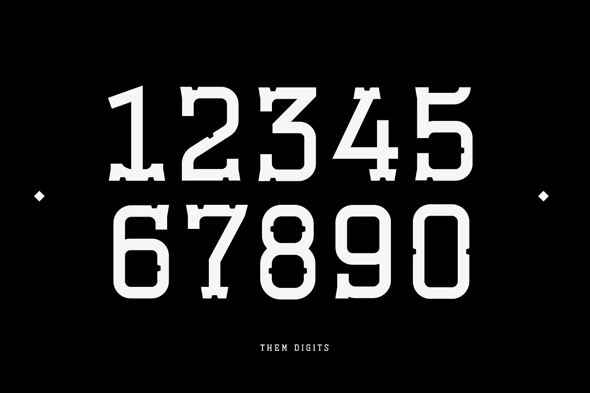 Esbury - A Notched Display Font preview 6