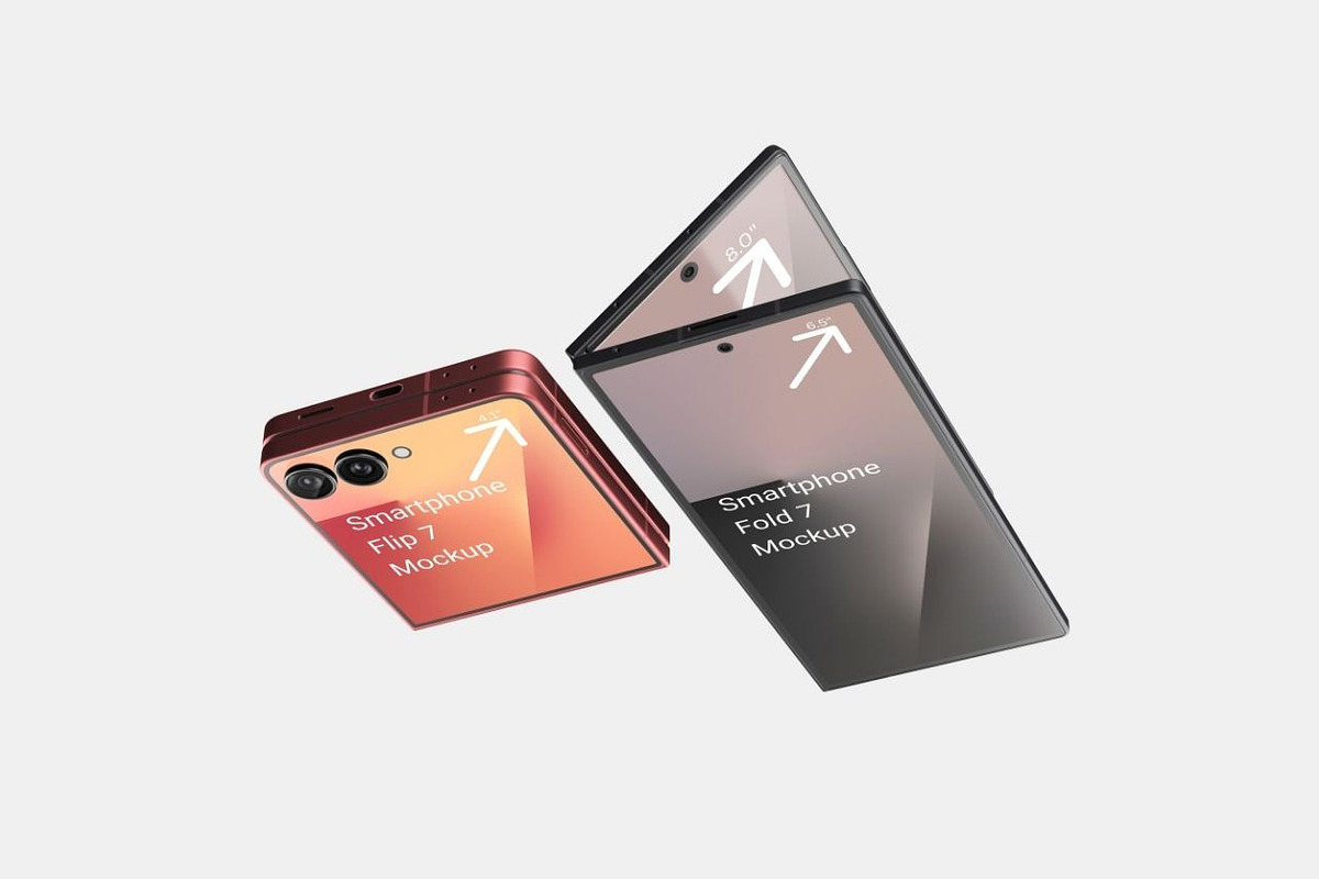 Smartphone Z Fold & Flip 7 Mockup, an Android Mockup by DSNA Mockup (Photo 6 of 13)