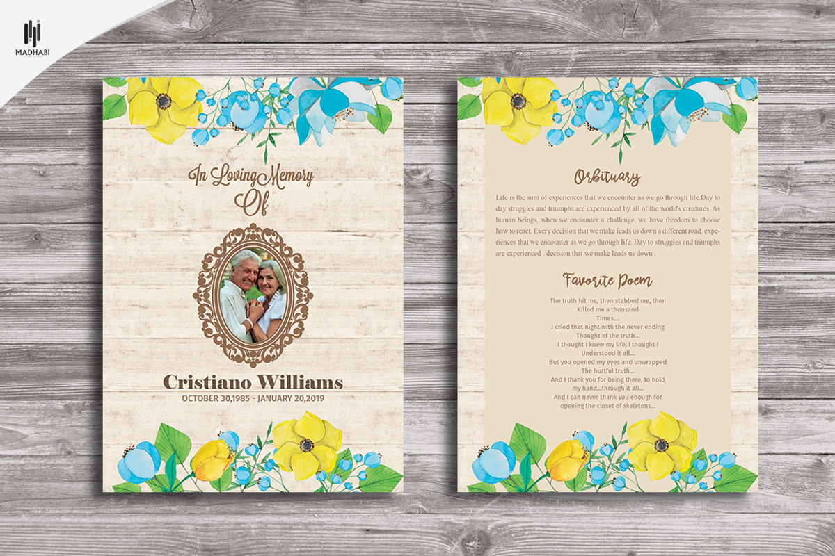 Funeral Invitation/Announcement card, an Invitation Template by Madhabi Studio (Photo 2 of 2)