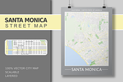 Santa Monica Street Map - City Map, an Education Illustration by Cartorical (Thumbnail 1 of 4)