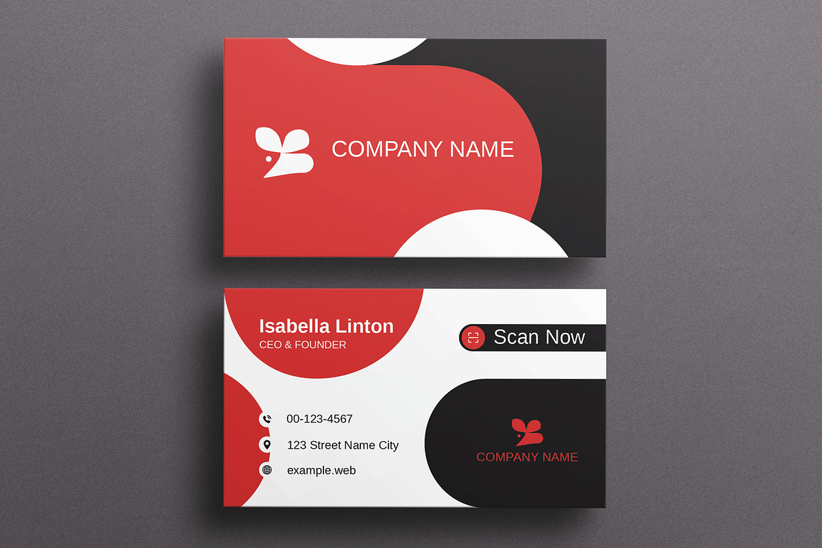 Business Card Template, a Business Card Template by MightyDesign (Photo 1 of 6)