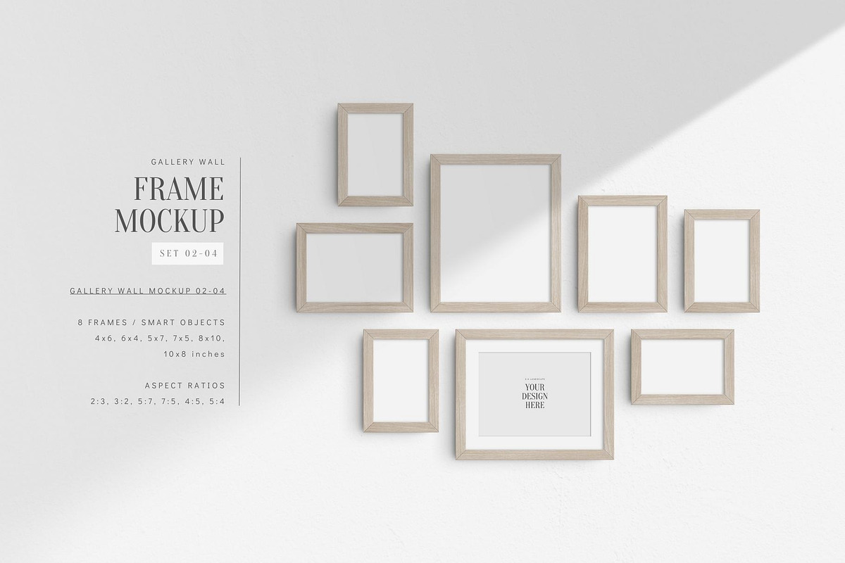 Gallery Wall Mockup | 8 Frames, a Household Mockup by DESIGN BY nube (Photo 2 of 12)