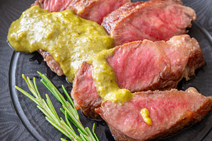 Sliced Wagyu beef steak medium rare, a Food & Drink Photo by Alexander Prokopenko