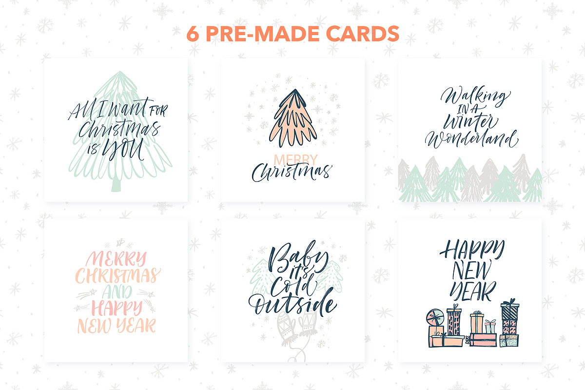 Christmas lettering collection., an Illustration by Asya Mix (Photo 9 of 13)