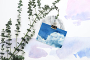 Among the Clouds watercolor set, a Wallpaper Graphic by Volha Studio (Thumbnail 6 of 12)